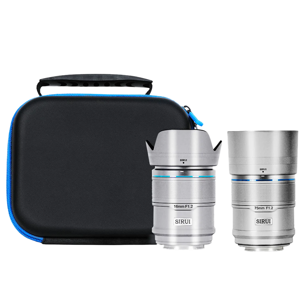 Комплект объективов Sirui Sniper 16/75mm F1.2 AF APS-C E-Mount Серебро 