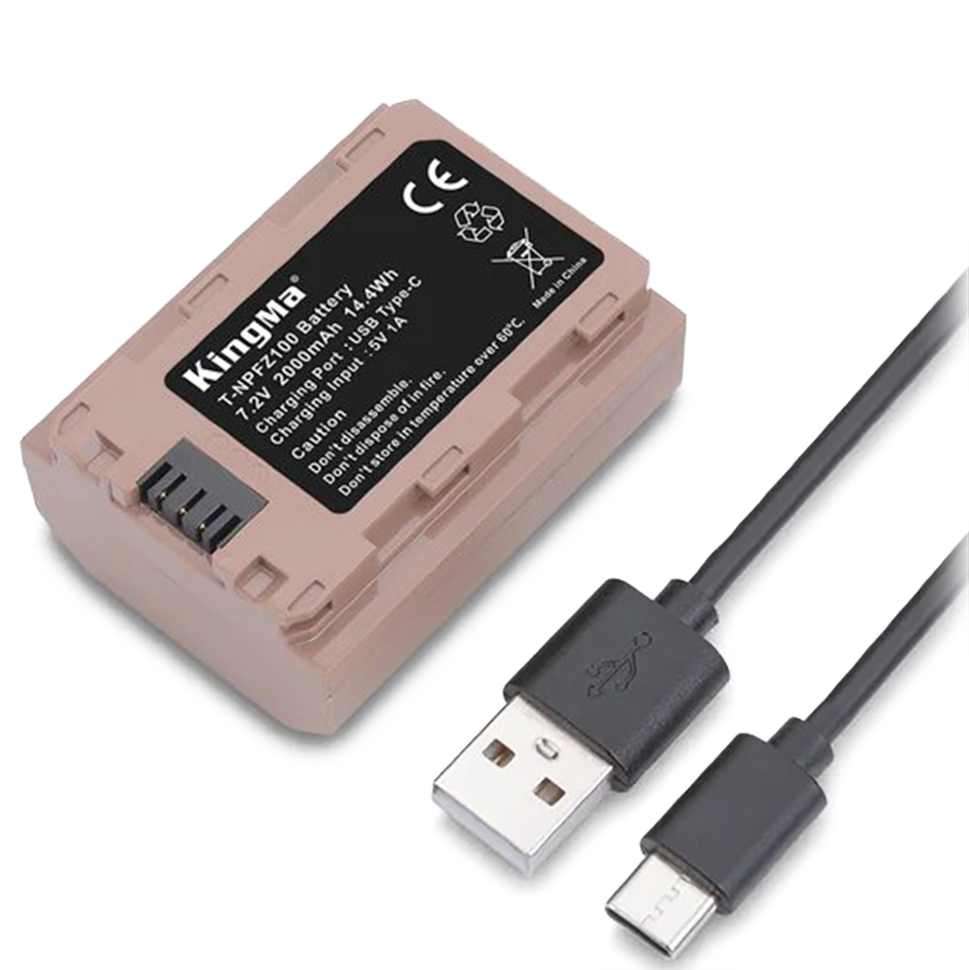 Аккумулятор Kingma NP-FZ100 2000mAh Type-C 