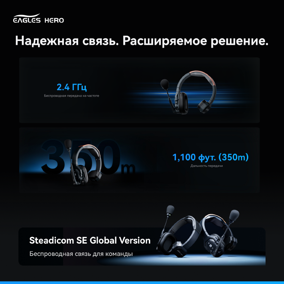 

Беспроводной интерком Eagles Hero Steadicom SE Global Version 4S Steadicom SE - 4S (Global Version)