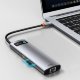 Хаб Baseus Metal Gleam 8-in-1 Серый - Изображение 162568