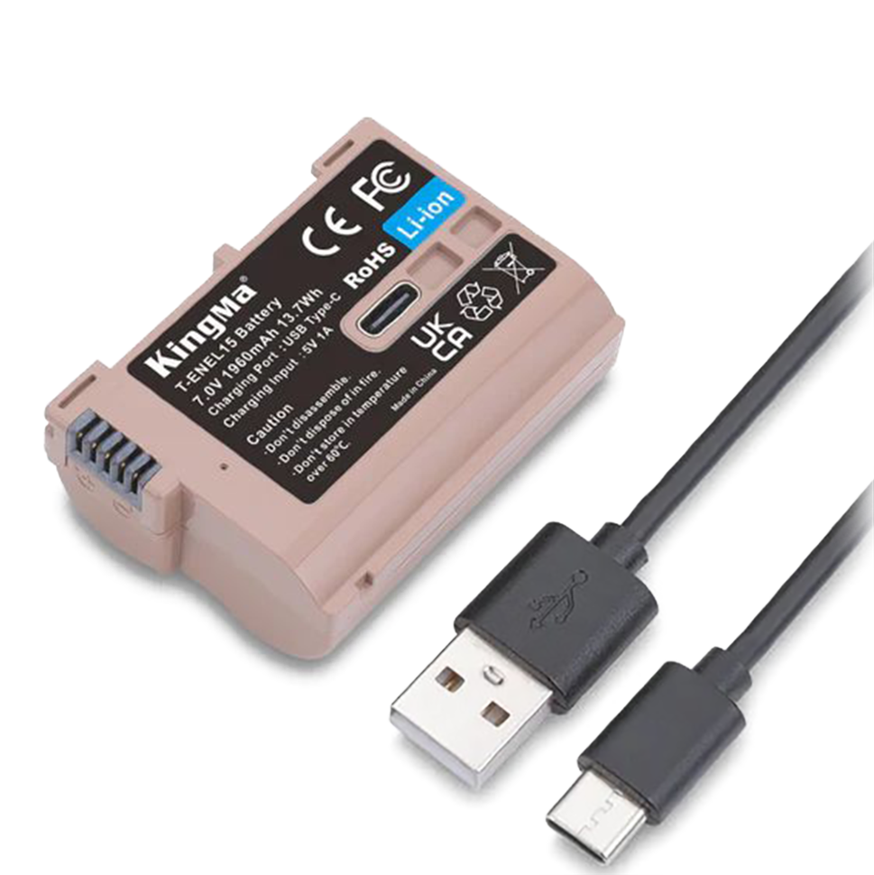 Аккумулятор Kingma EN-EL15 1960mAh Type-C 