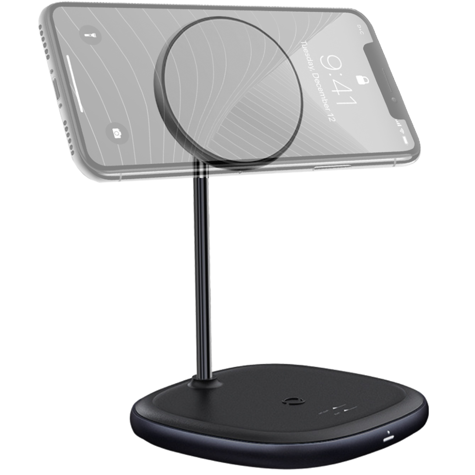 Беспроводная зарядка Baseus Swan 2-in-1 20W Чёрная 