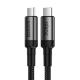 Кабель Baseus Cafule Type-C PD3.1 60Вт 1м Серо-Чёрный - Изображение 109183