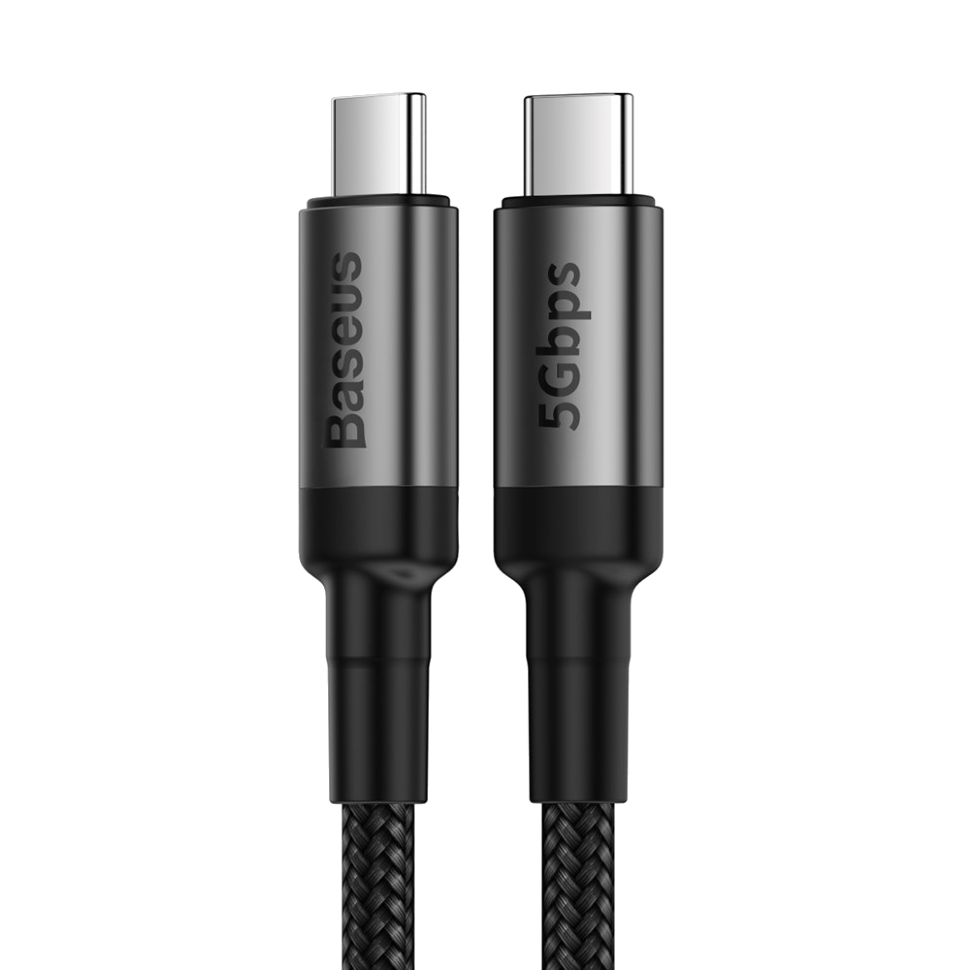 Кабель Baseus Cafule Type-C PD3.1 60Вт 1м Серо-Чёрный 