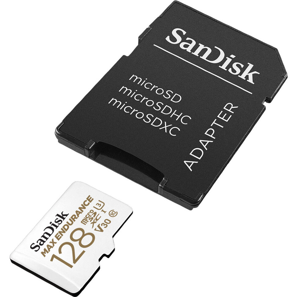 

Карта памяти SanDisk Max Endurance microSDXC UHS-I Class 3 (U3), Class 10 128 Гб + SD Adapter SDSQQVR-128G-GN6IA