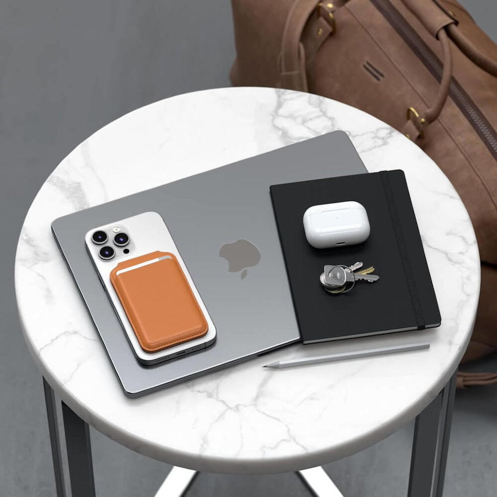 

Подставка - картхолдер Satechi Magnetic Wallet Stand Оранжевая ST-VLWO