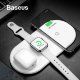 Беспроводная зарядка Baseus Smart 3in1 Phone+Watch+Pods (18W MAX) Чёрная - Изображение 96235