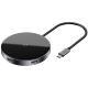 Хаб Baseus Circular Mirror (USB х4 + Type-C PD) Серый - Изображение 109549