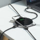Хаб Baseus Circular Mirror (USB х4 + Type-C PD) Серый - Изображение 109556
