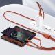 Кабель Baseus Flash One-for-three micro USB+Lightning+Type-C 5A 1.2м Оранжевый - Изображение 154262