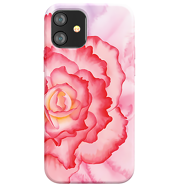 Чехол PQY Peony для iPhone 12 Mini Красный 