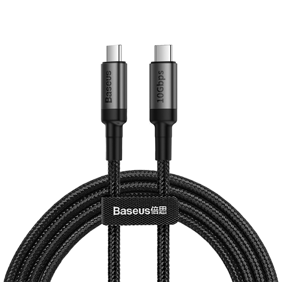 Кабель Baseus Cafule Type-C PD3.1 Gen2 100W 1м Черный-Серый 