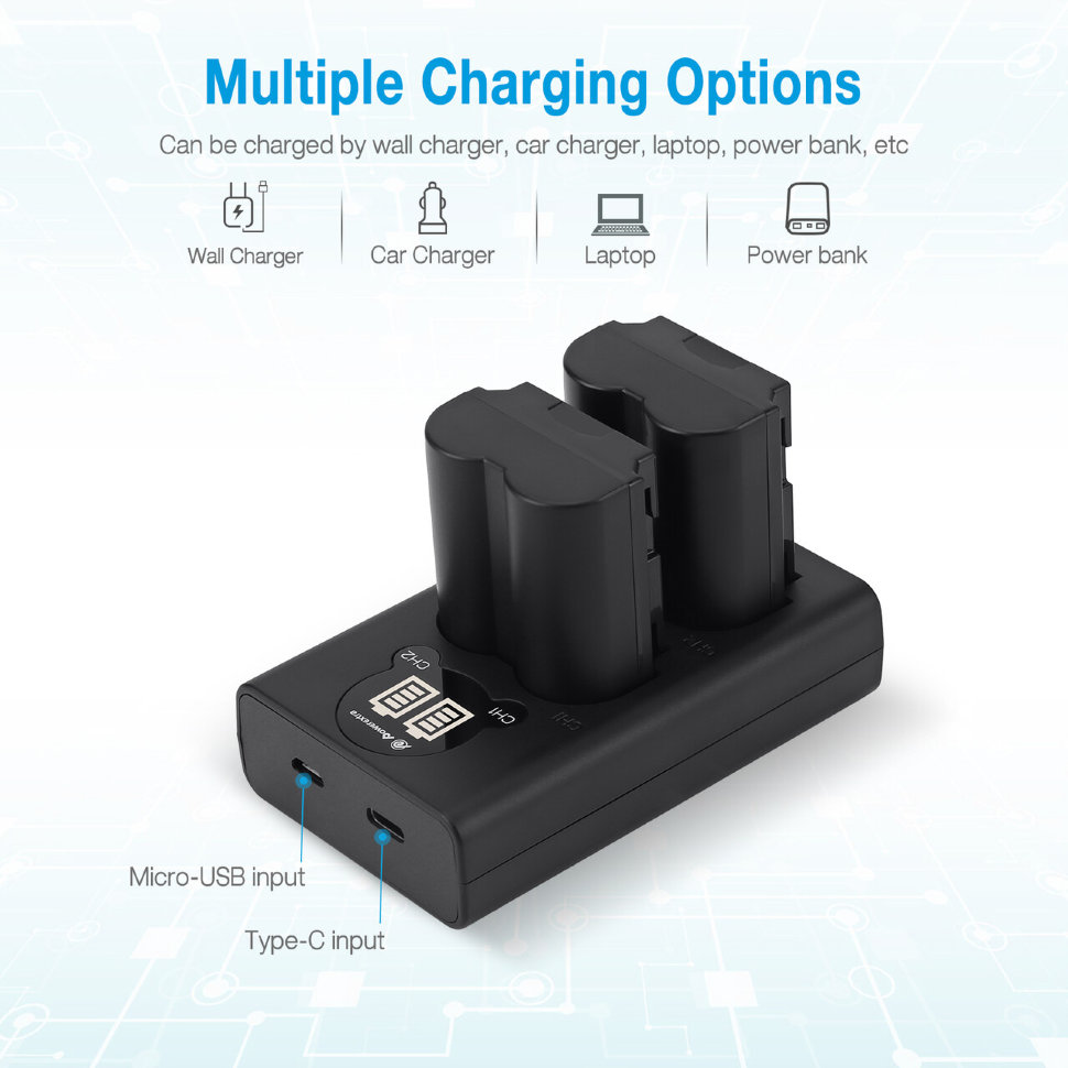 

2 аккумулятора NP-W235 + зарядное устройство Powerextra FJ-W235USB-B