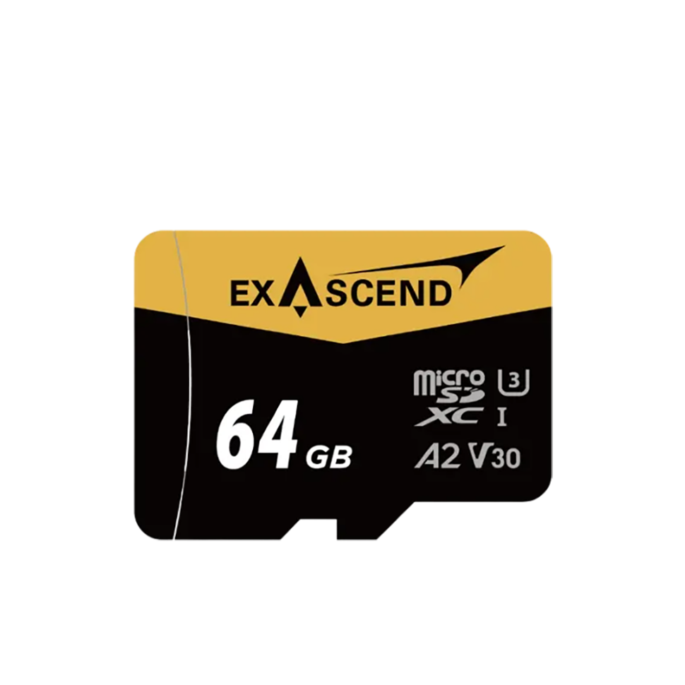Карта памяти Exascend Catalyst UHS-I microSD V30 64GB + адаптер SD 