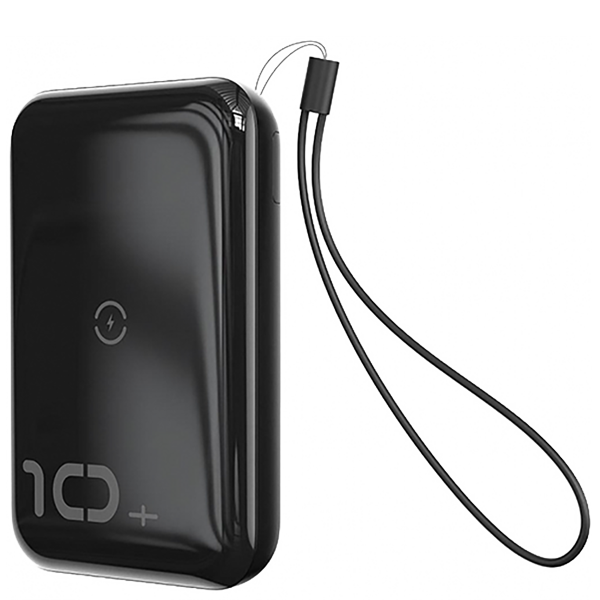 Внешний аккумулятор с беспроводной зарядкой Baseus Mini S Bracket 10W 10000mAh 18W Чёрный 