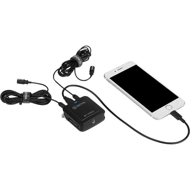 

Микрофон петличный двухканальный BOYA BY-DM20