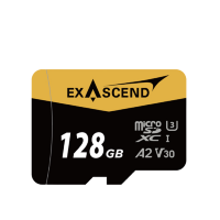 Артикул: 82268. Карта памяти Exascend Catalyst UHS-I microSD V30 128GB + адаптер SD