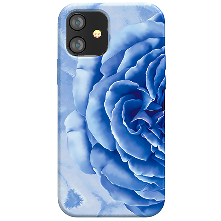 Чехол PQY Peony для iPhone 12 Mini Синий 