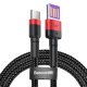 Кабель Baseus Cafule HW Type-C 40Вт 1м Чёрно-красный - Изображение 116009