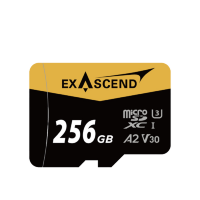 Артикул: 82269. Карта памяти Exascend Catalyst UHS-I microSD V30 256GB + адаптер SD