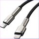 Кабель Baseus Cafule Metal Type-C - Lightning PD 20W 0.25м Чёрный - Изображение 175466