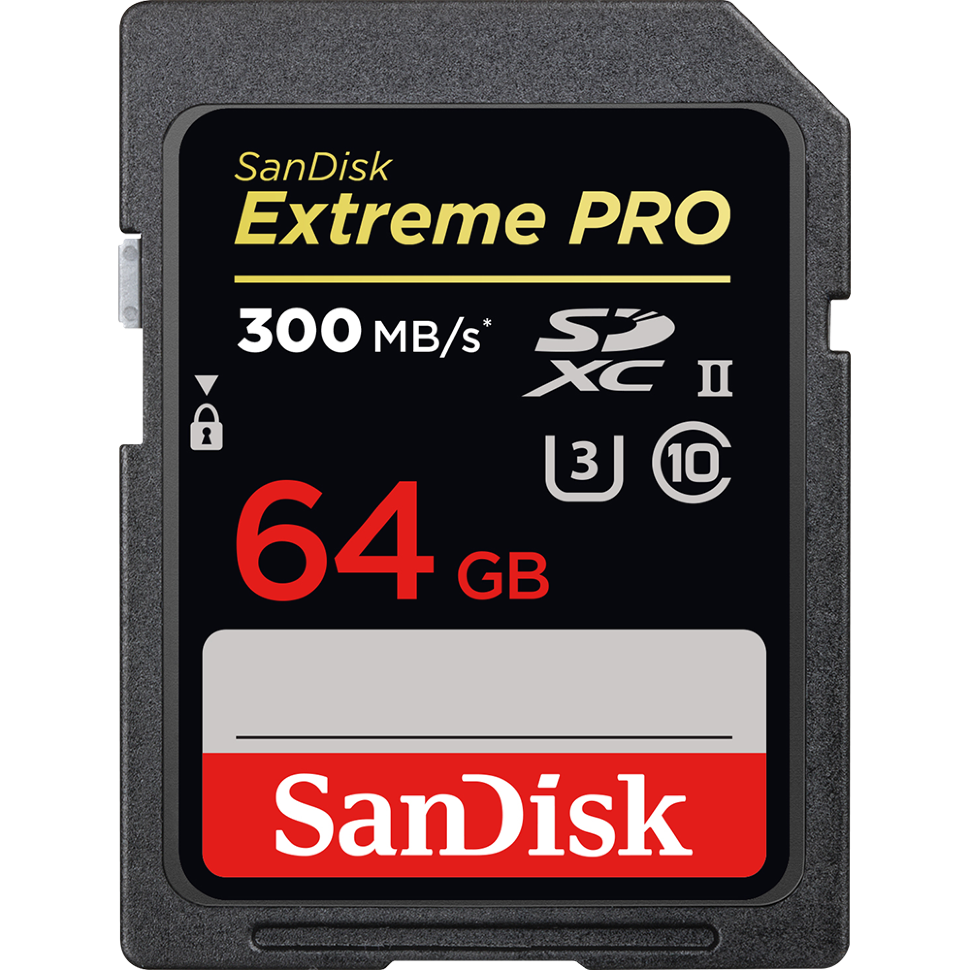 Карта памяти Sandisk Extreme Pro SDXC 64GB UHS-II 