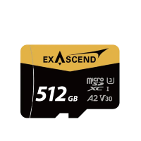 Артикул: 82270. Карта памяти Exascend Catalyst UHS-I microSD V30 512GB + адаптер SD
