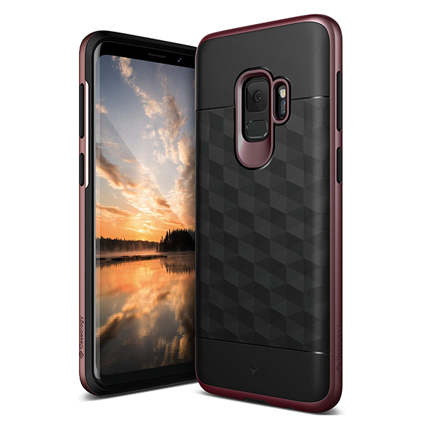 Чехол Caseology Parallax для Galaxy S9 Black / Burgundy 