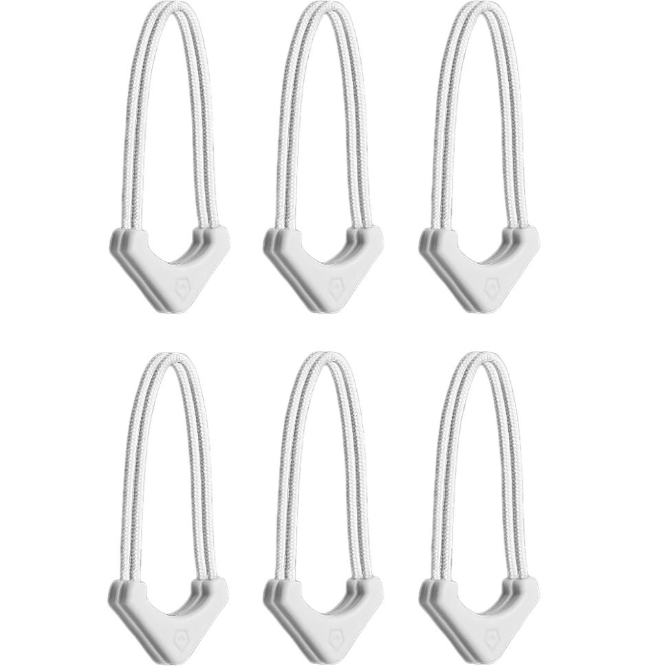 Пуллер-петля для молнии WANDRD WORRYLESS Zipper Puller Белая (6 пар) 
