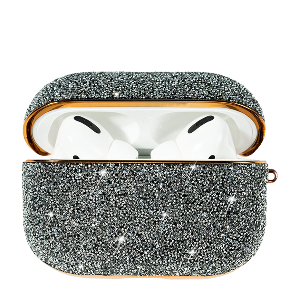 Чехол PQY Crystal Fabric для Apple AirPods Pro Серебро 