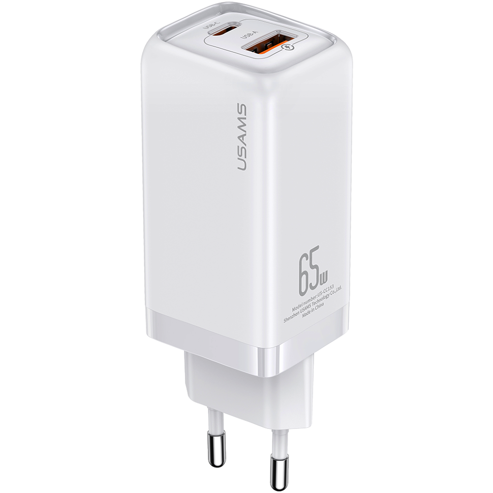 Сетевой адаптер USAMS CC153 T47 65W (EU) Белый 