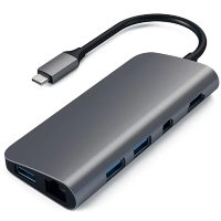 Артикул: 28472. Хаб Satechi Type-C Multimedia Adapter Серый