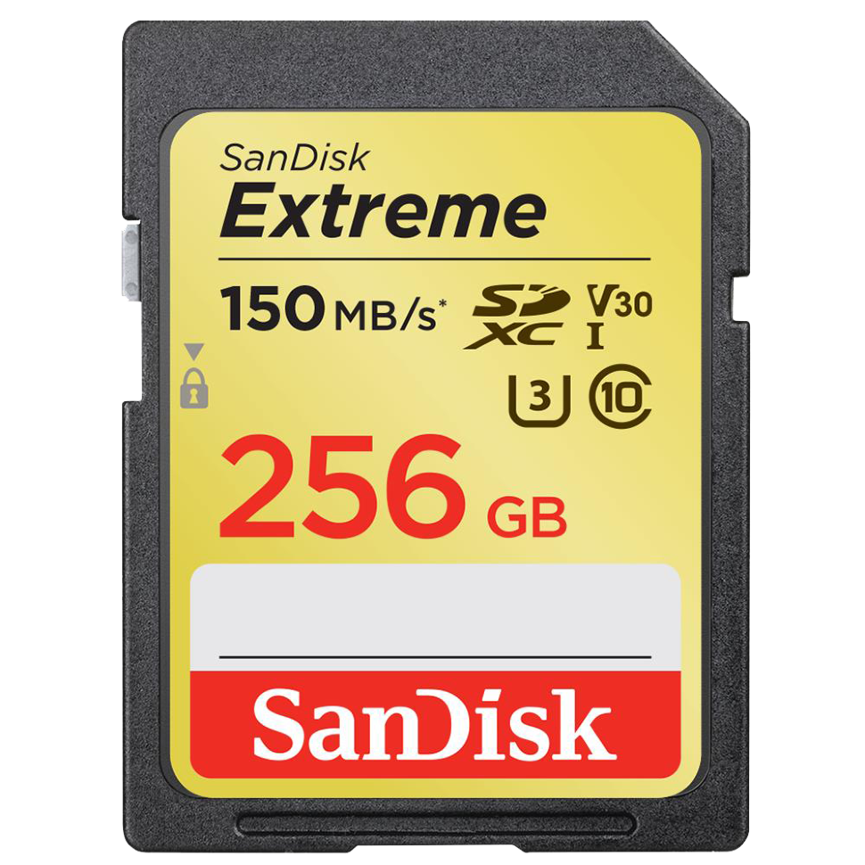 Карта памяти Sandisk Extreme SDXC Card 256GB V30 UHS-I U3 