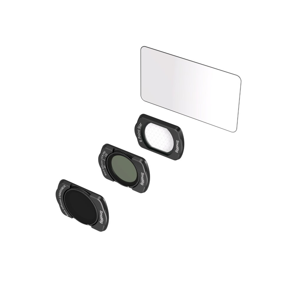 

Комплект светофильтров SmallRig BlackMist/ND/CPL/Star для DJI Osmo Pocket 3 (3шт) 5122
