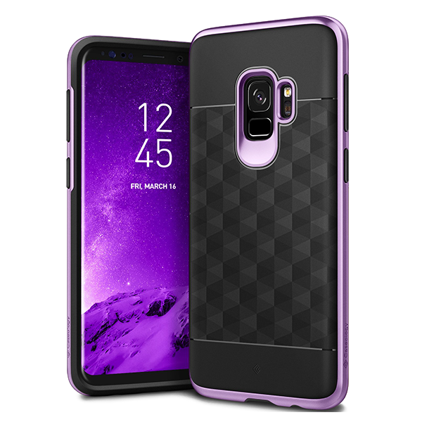Чехол Caseology Parallax для Galaxy S9 Black / Lilac Purple 