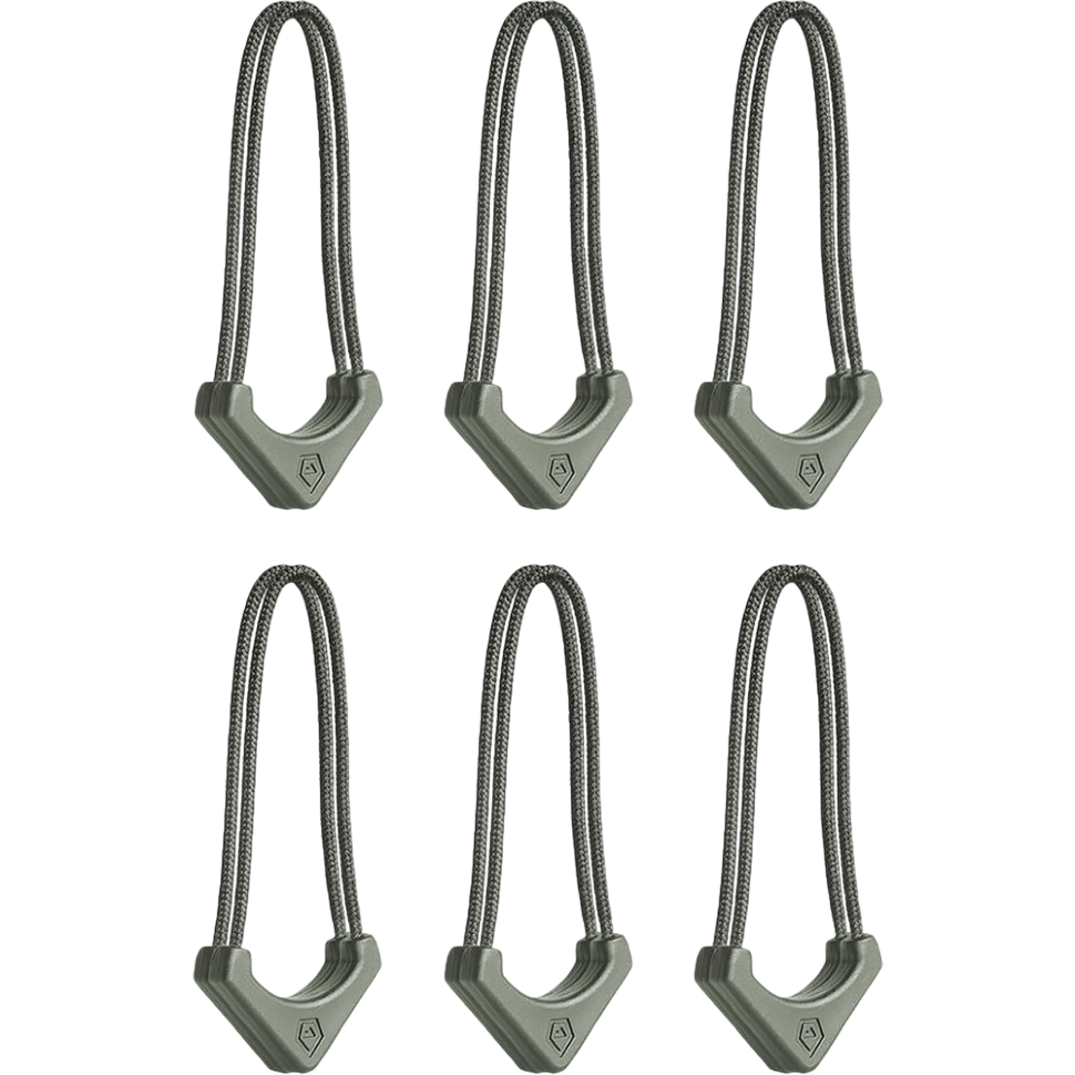 Пуллер-петля для молнии WANDRD WORRYLESS Zipper Puller Зелёная (6 пар) 