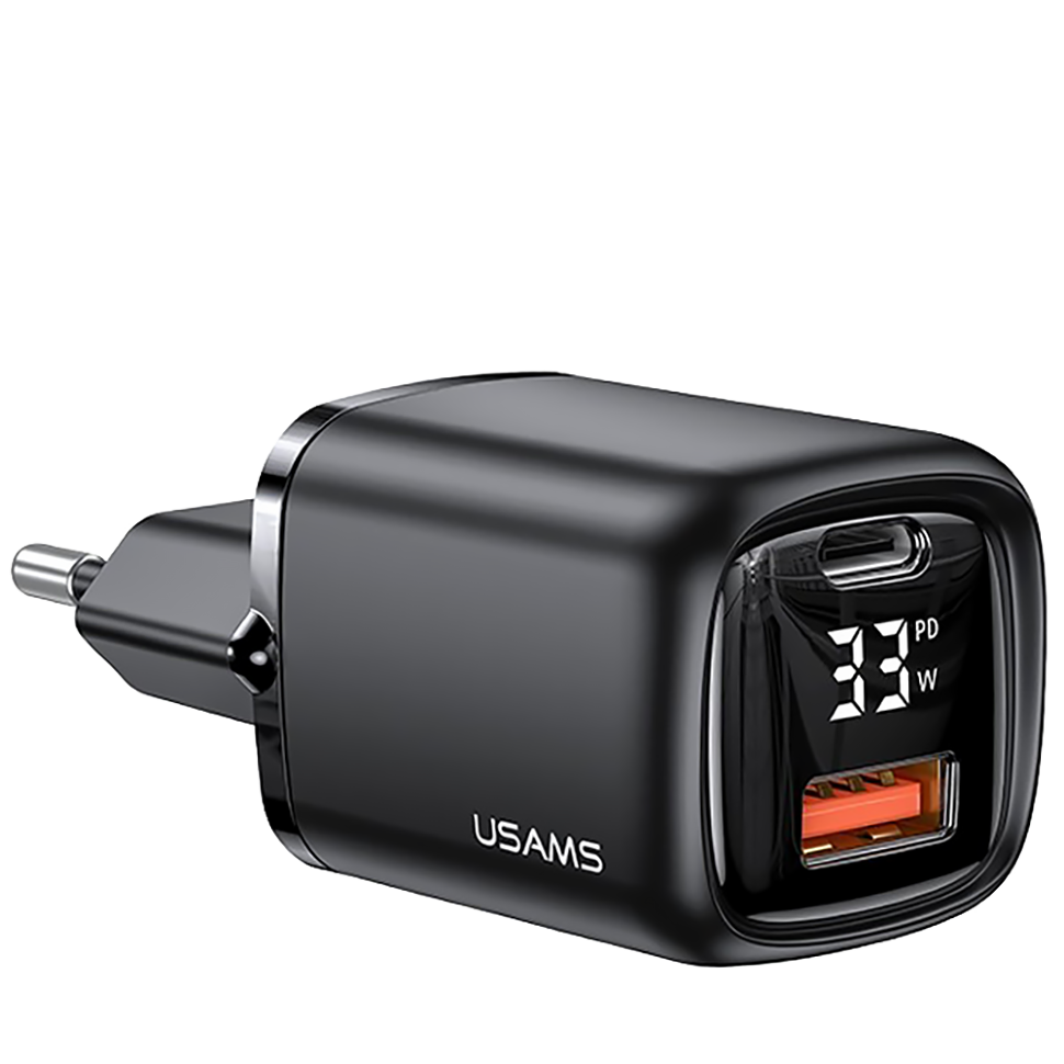 Сетевой адаптер USAMS CC152 T46 33W (EU) Черный 