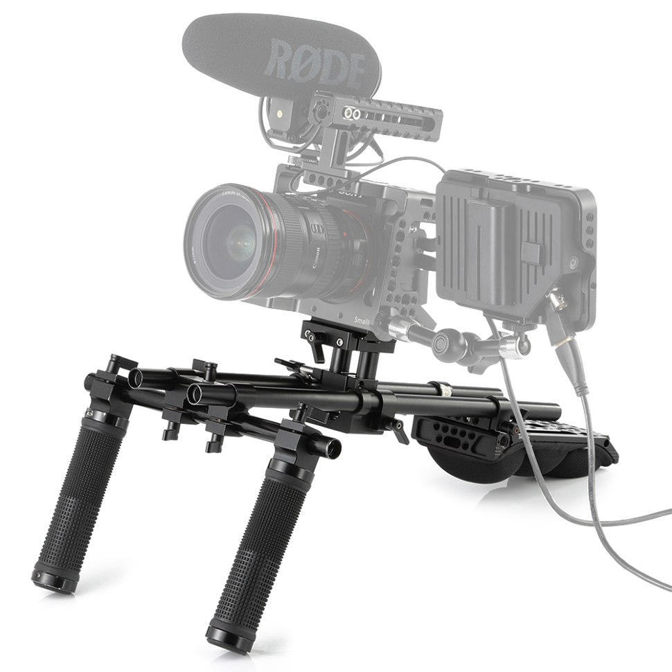 Плечевой упор с двуручным хватом SmallRig Advanced Universal Shoulder Pad Kit KGW101 