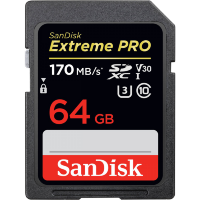 Артикул: 21474. Карта памяти Sandisk Extreme Pro SDXC Card 64GB V30 UHS-I U3