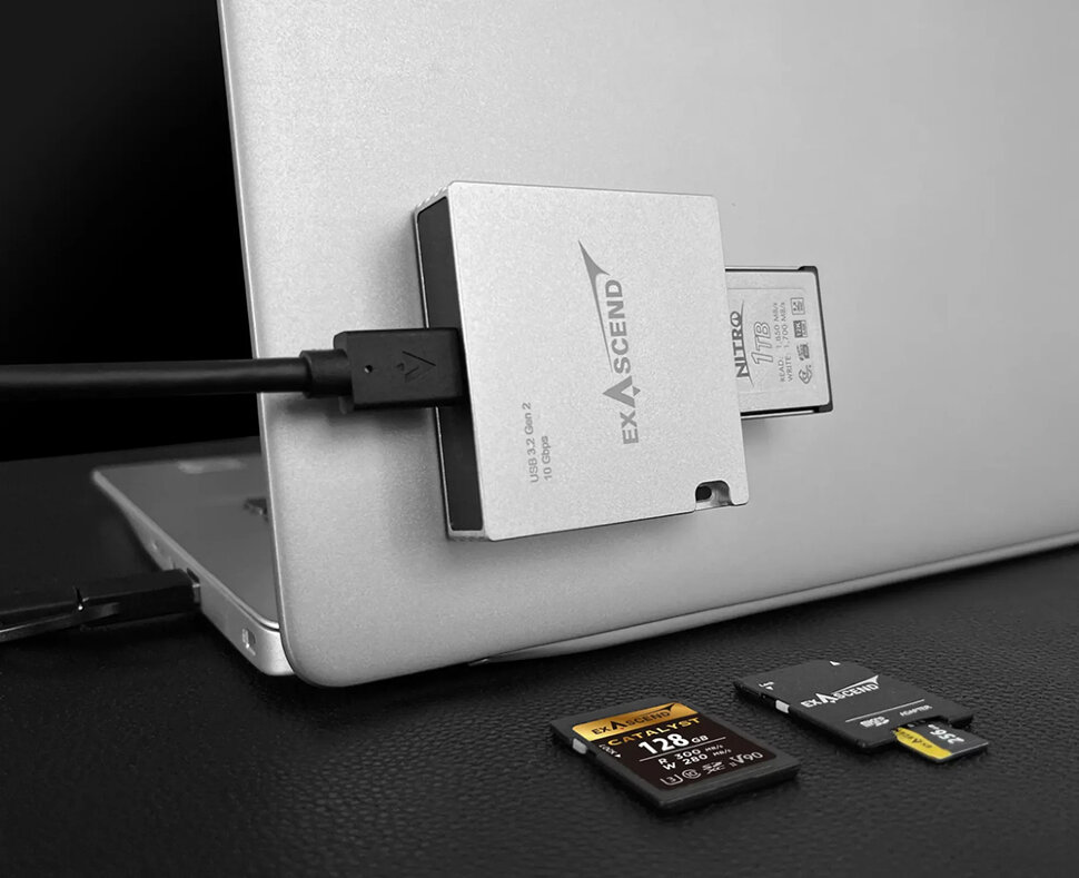 

Картридер Exascend Essential 4-in-1 CFexpress Type B, SDXC/SDHC, SD Express EXCRFBS1
