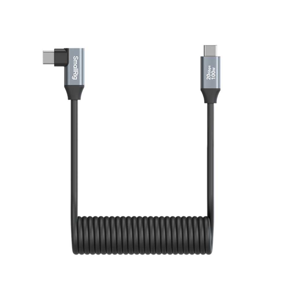 Кабель SmallRig 4792 Type-C Straight - Angled Coiled 100W 