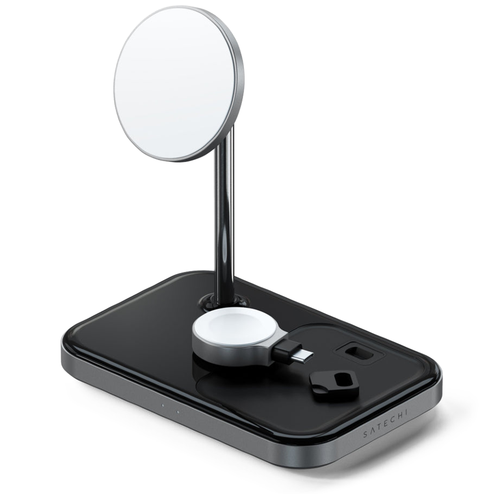 Беспроводная зарядка Satechi Magnetic 3-in-1 Wireless Charging Stand 