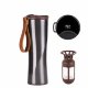Термокружка Kiss Kiss Fish MOKA Smart Cup OLED 430мл Чёрная с кожаным ремешком - Изображение 111557
