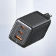 Сетевой адаптер USAMS US-CC180 Sandru GaN 65W Чёрный - Изображение 229956