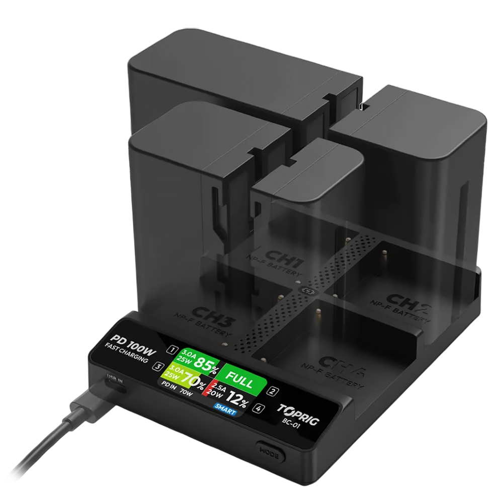 Зарядное устройство Accsoon TOPRIG BC-01 100W 4-Bay для NP-F 