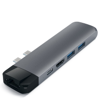 Артикул: 28475. Хаб Satechi Aluminum Pro Hub with Ethernet Серый