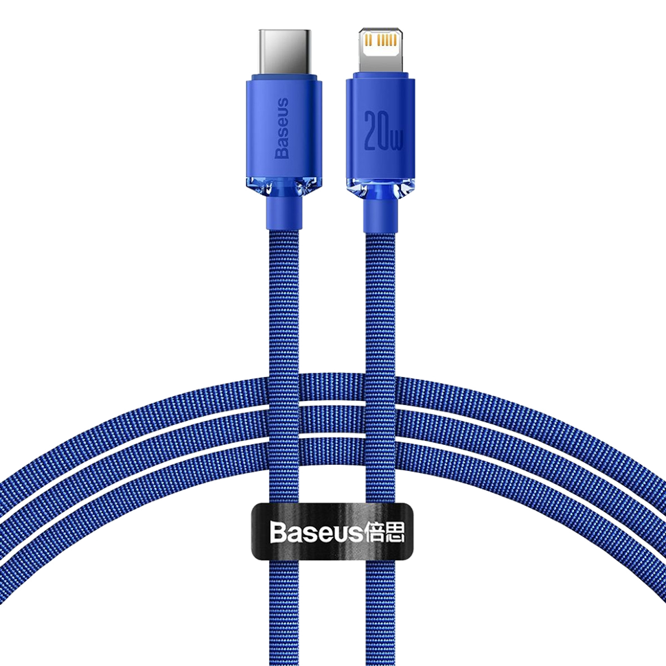 Кабель Baseus Crystal Shine CW-FXP Type-C - Lightning 20W 2м Синий 