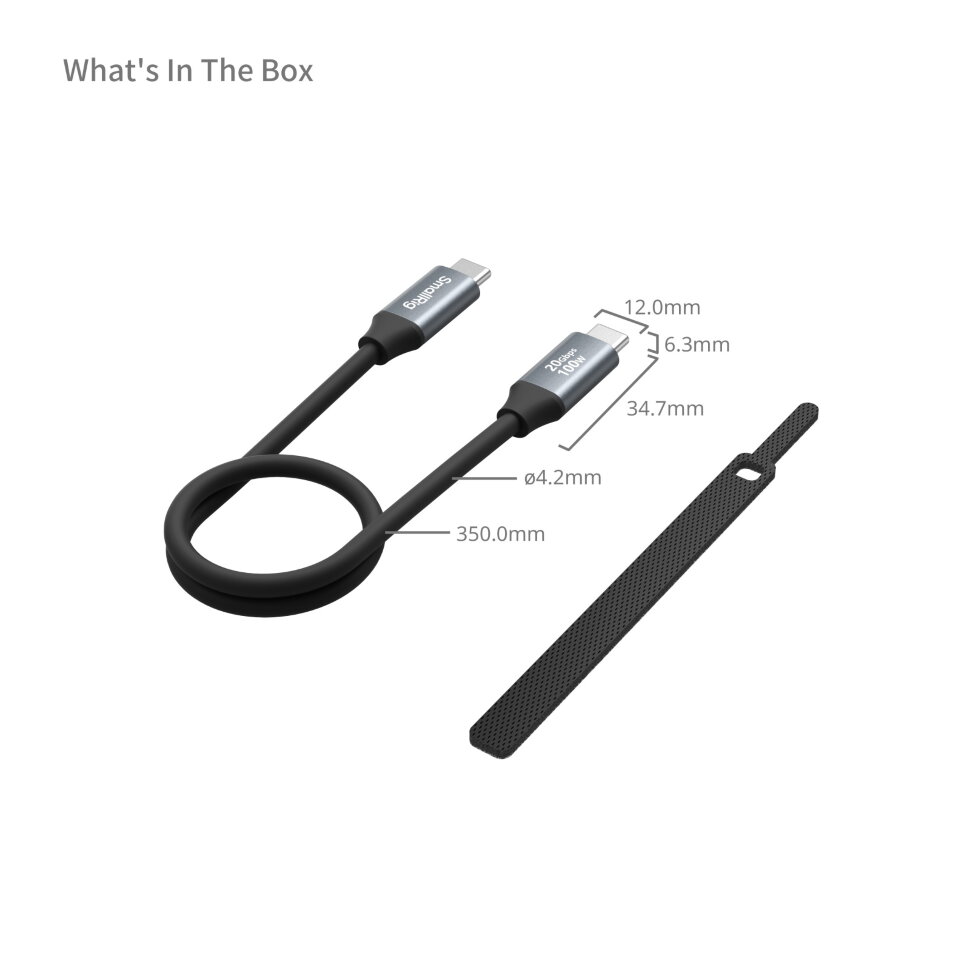 

Кабель SmallRig 4789 Type-C Straight 100W 60см