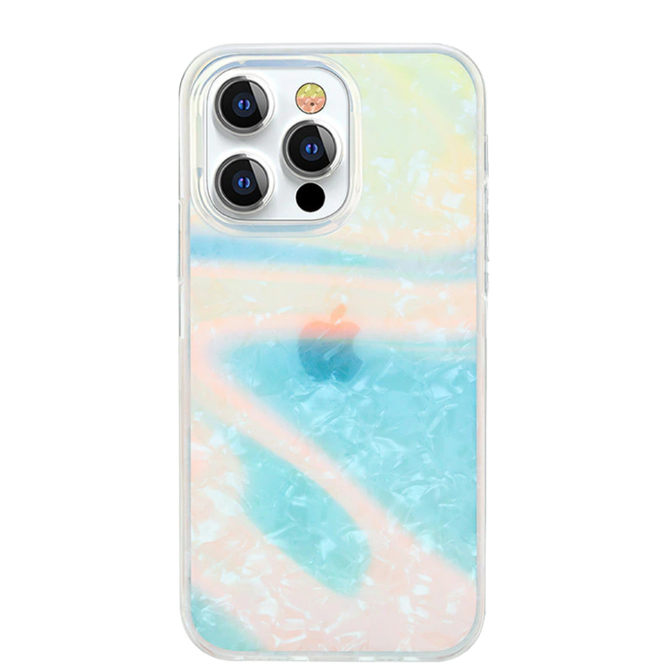 Чехол PQY Epoxy для iPhone 13 Pro Max Белый 