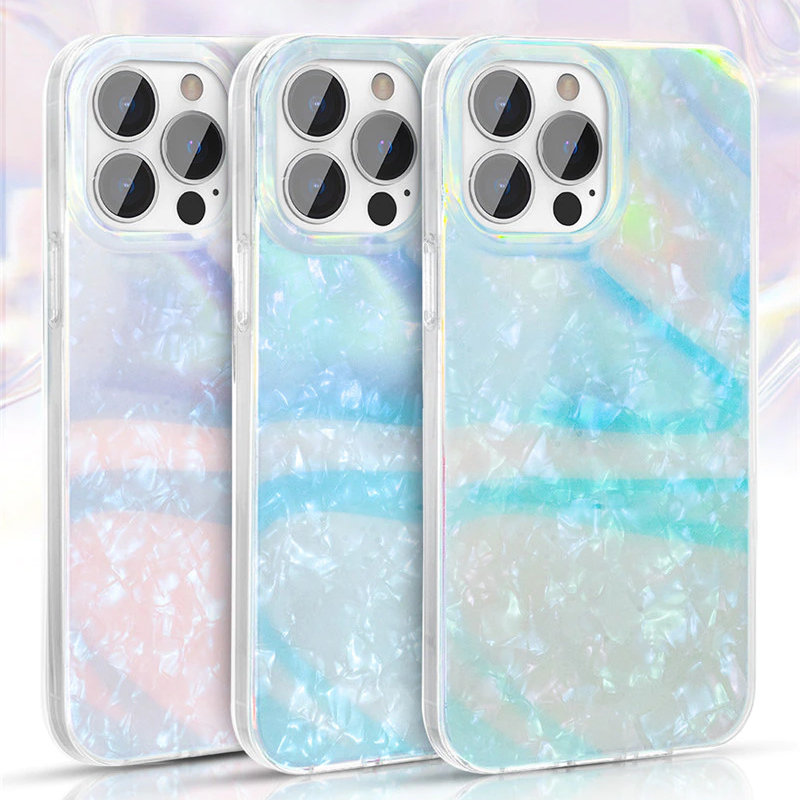 

Чехол PQY Epoxy для iPhone 13 Pro Max Белый